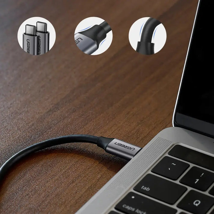 Ugreen US161 50751 USB-C 3.1 / USB-C 3.1 Cable 1.5m - Gray - Cell phone cables<<<HurtelXML