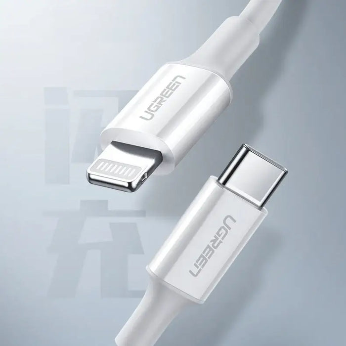 Ugreen US171 Lightning - USB-C MFi PD cable 20W 3A 480Mb/s 0.5m - white - Cell phone cables<<<HurtelXML