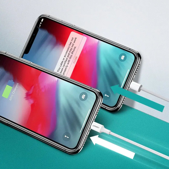 Ugreen US171 Lightning - USB-C MFi PD cable 20W 480Mb/s 1m - white - Cell phone cables<<<HurtelXML&&&Кабели за мобилни