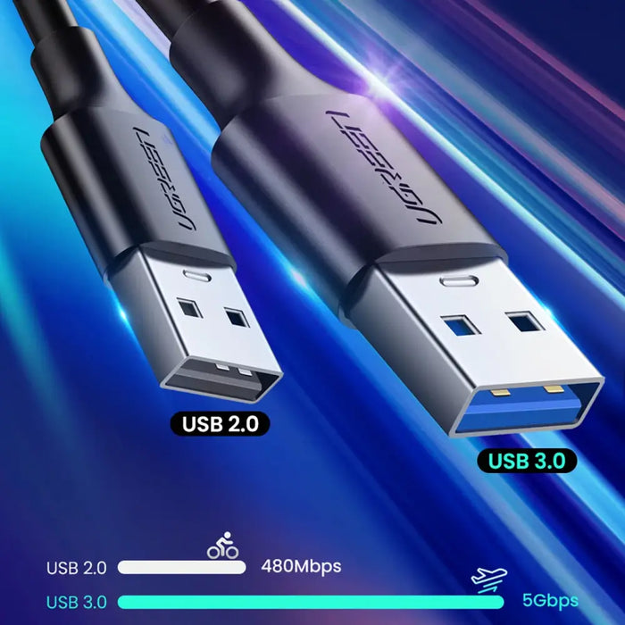 Ugreen US184 20881 USB-A 3.0 / USB-C 3A cable 0.5m - black - Cell phone cables<<<HurtelXML
