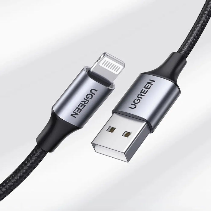 Ugreen US199 60157 USB-A / Lightning MFi cable 1.5m - black - Cell phone cables<<<HurtelXML