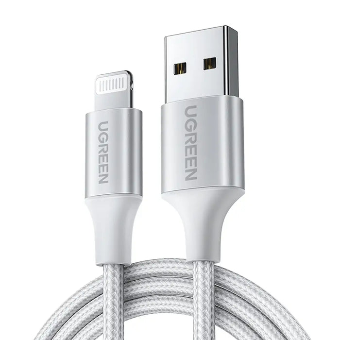 Ugreen US199 60163 USB-A / Lightning MFi cable 2m - silver - Cell phone cables<<<HurtelXML