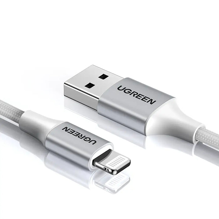Ugreen US199 60163 USB-A / Lightning MFi cable 2m - silver - Cell phone cables<<<HurtelXML