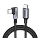 Ugreen US255 50122 USB-C (straight) / USB-C (angled) PD QC cable 60W 3A 0.5m - gray - Cell phone