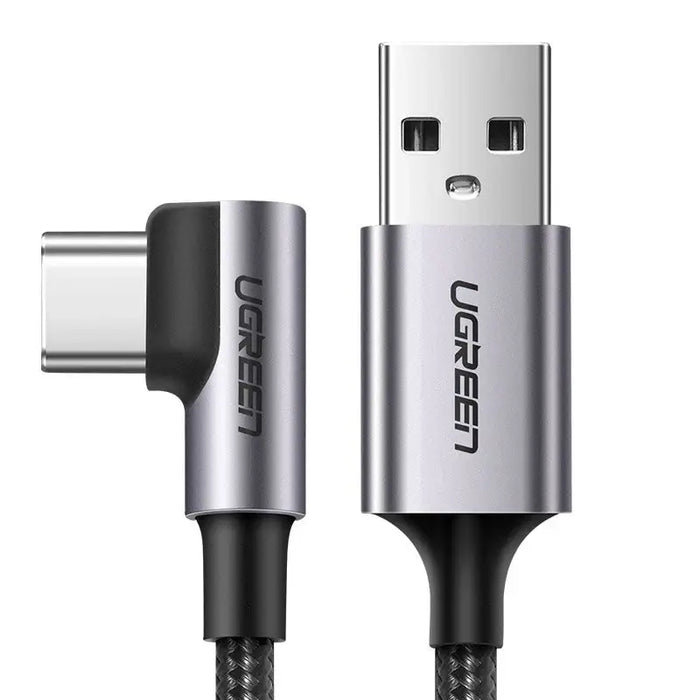 Ugreen US284 50941 USB-A (straight) / USB-C (angled) 3A Cable 1m - Gray - Cell phone cables<<<HurtelXML&&&USB