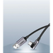 Ugreen US284 50941 USB-A (straight) / USB-C (angled) 3A Cable 1m - Gray - Cell phone cables<<<HurtelXML&&&USB