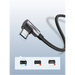 Ugreen US284 50941 USB-A (straight) / USB-C (angled) 3A Cable 1m - Gray - Cell phone cables<<<HurtelXML&&&USB