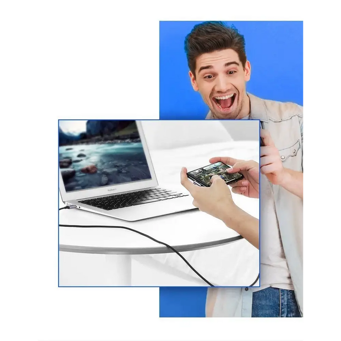 Ugreen US284 50942 USB-A (straight) / USB-C (angled) cable 3A 2m - gray - Cell phone cables<<<HurtelXML&&&USB