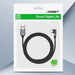 Ugreen US284 70255 USB-A (straight) / USB-C (angled) 3A Cable 3m - Gray - Cell phone cables<<<HurtelXML