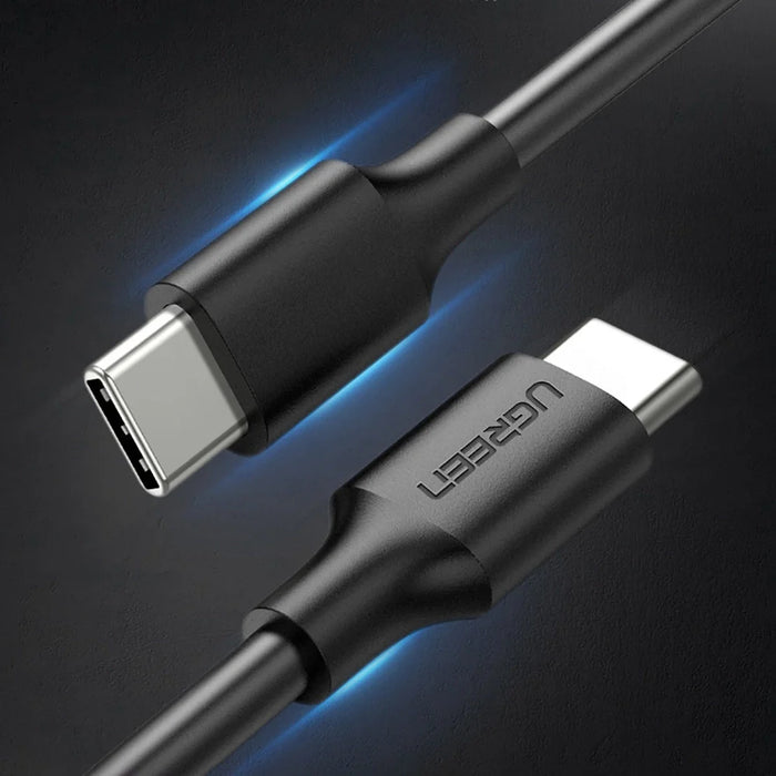 Ugreen US286 USB-C - USB-C PD QC 3A 480Mb/s cable 0.5m - black - Cell phone cables<<<HurtelXML