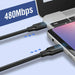 Ugreen US286 USB-C - USB-C PD QC 3A 480Mb/s cable 1.5m - black - Cell phone cables<<<HurtelXML
