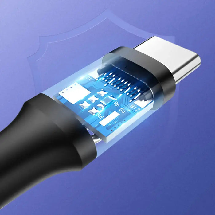 Ugreen US287 60114 USB-A / USB-C 3A cable 0.25m - black - Cell phone cables<<<HurtelXML&&&USB cablesKBA-USB<<<Cables