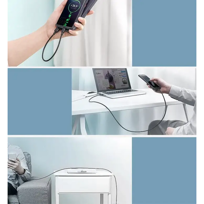 Ugreen US287 60117 USB-A / USB-C 3A cable 1.5m - black - Cell phone cables<<<HurtelXML&&&USB cablesKBA-USB<<<Cables