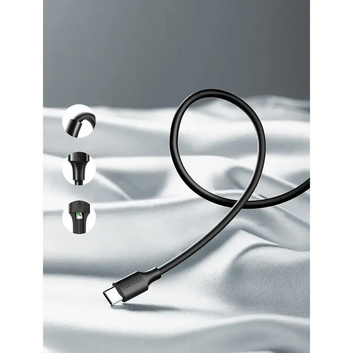 Ugreen US287 60118 USB-A / USB-C 3A cable 2m - black - Cell phone cables<<<HurtelXML&&&USB cablesKBA-USB<<<Cables