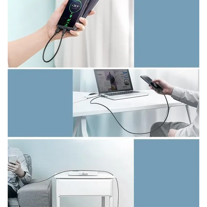 Ugreen US287 60826 USB-A / USB-C 3A cable 3m - black - Cell phone cables<<<HurtelXML