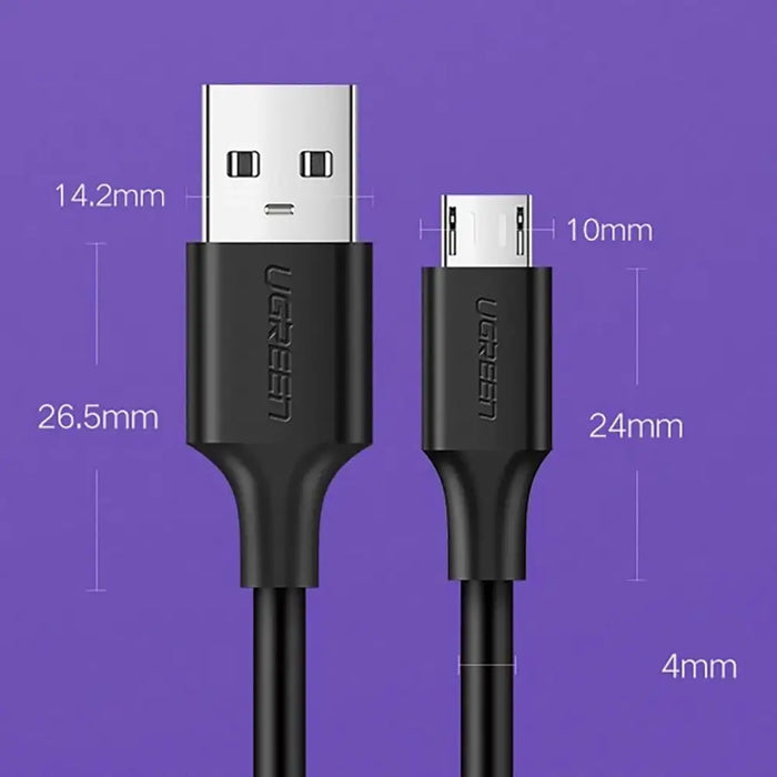 Ugreen US289 60134 micro USB / USB-A cable 0.25m - black - Cell phone cables<<<HurtelXML