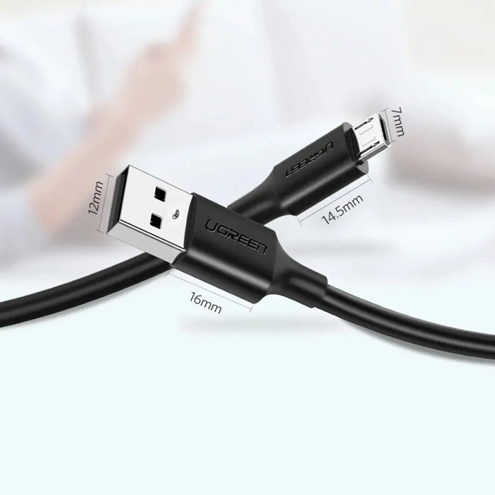 Ugreen US289 60135 micro USB / USB-A cable 0.5m - black - Cell phone cables<<<HurtelXML