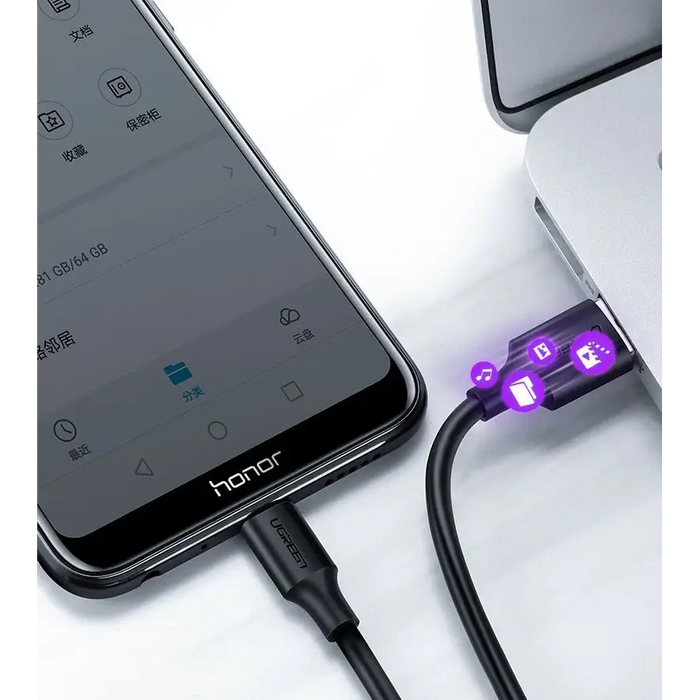 Ugreen US289 60137 micro USB / USB-A cable 1.5m - black - Cell phone cables<<<HurtelXML&&&USB cablesKBA-USB<<<Cables