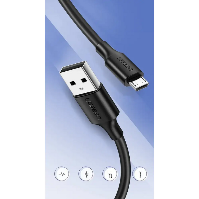 Ugreen US289 60138 micro USB / USB-A cable 2m - black - Cell phone cables<<<HurtelXML