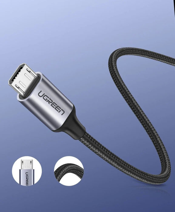 Ugreen US290 60146 USB-A / micro USB 2.4A cable 1m - gray - Cell phone cables<<<HurtelXML