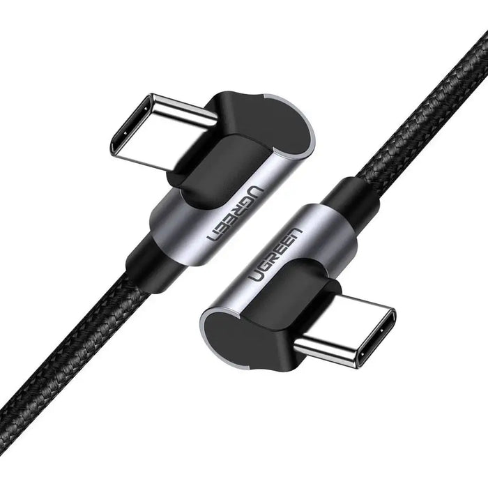 Ugreen US323 angled USB-C - USB-C PD QC cable 60W 3A 2m - black - Cell phone cables<<<HurtelXML