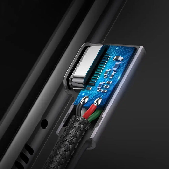 Ugreen US323 angled USB-C - USB-C PD QC SCP 3A 480Mb/s cable 1m - gray - Cell phone cables<<<HurtelXML
