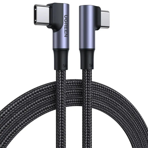 Ugreen US335 70696 angled USB-C - USB-C PD QC FCP 100W 5A 480Mb/s 1m cable - black - Cell phone cables<<<HurtelXML
