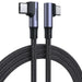 Ugreen US335 70696 angled USB-C - USB-C PD QC FCP 100W 5A 480Mb/s 1m cable - black - Cell phone cables<<<HurtelXML