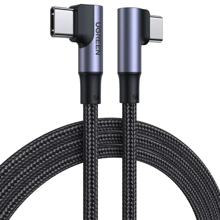 Ugreen US335 70698 angled USB-C - USB-C PD QC FCP cable 100W 5A 480Mb/s 2m - black - Cell phone cables<<<HurtelXML