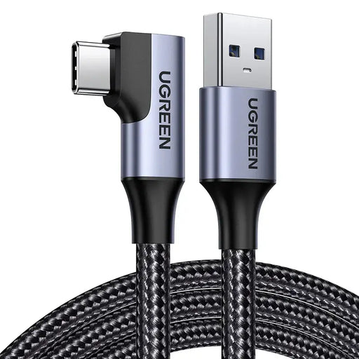 Ugreen US385 USB-A / USB-C 90º 5Gb/s 3A 1m angled cable - black - Cell phone cables<<<HurtelXML
