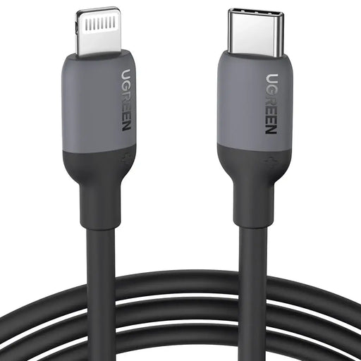 Ugreen US387 Lightning - USB-C MFI PD cable 20W 480Mb/s 1m - black - Cell phone cables<<<HurtelXML