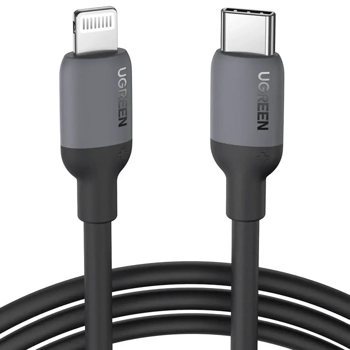 Ugreen US387 Lightning - USB-C MFI PD cable 20W 480Mb/s 1m - black - Cell phone cables<<<HurtelXML