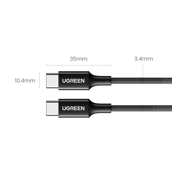 Ugreen US557 USB-C / USB-C PD cable 100W 1m - black - Cell phone cables<<<HurtelXML