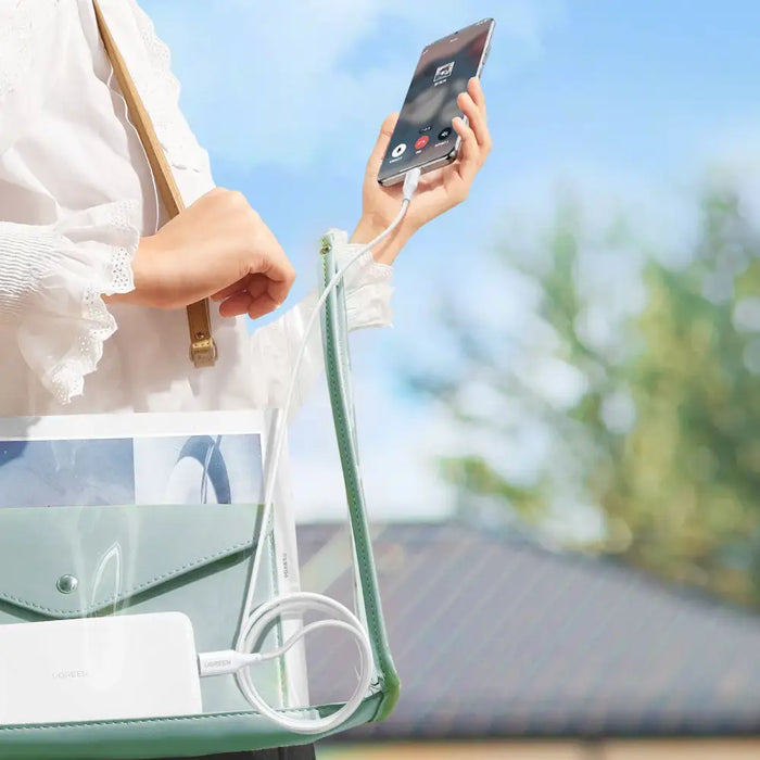 Ugreen US557 USB-C / USB-C PD cable 100W 1m - white - Cell phone cables<<<HurtelXML