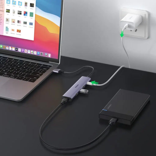 Ugreen USB HUB splitter - 4x USB 3.0 gray (CM473 20805) - USB hubs<<<HurtelXML