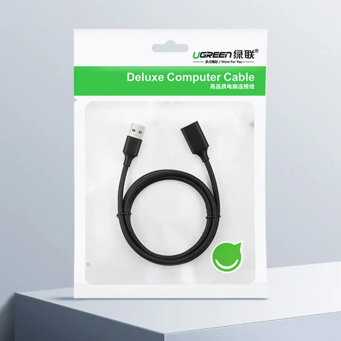 Ugreen USB (male) - USB (female) 2.0 extension cable 480Mb/s 1.5m black (US103) - Cell phone cables<<<HurtelXML