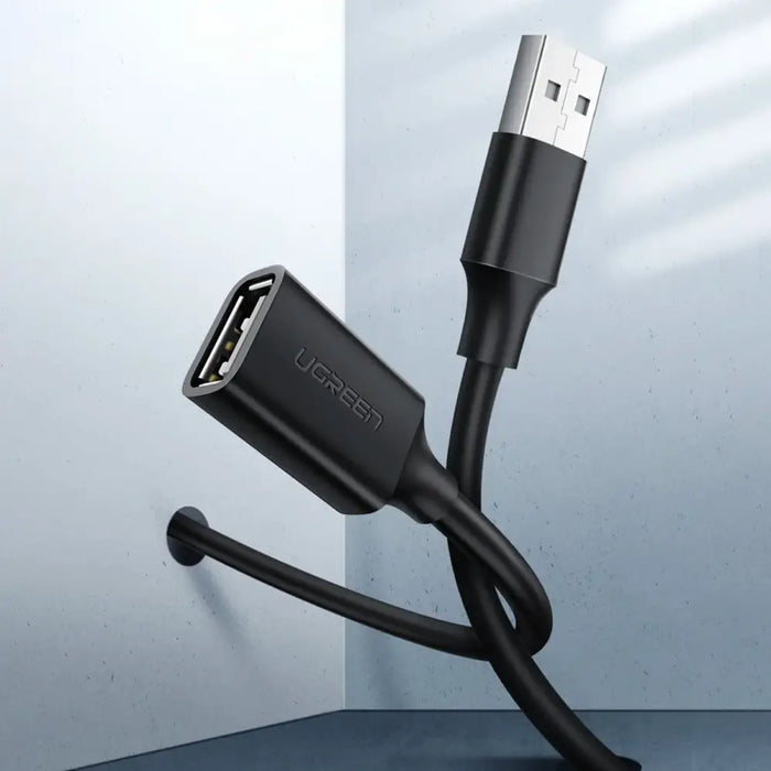 Ugreen USB (male) - USB (female) 2.0 extension cable 480Mb/s 3m black (US103) - Cell phone cables<<<HurtelXML