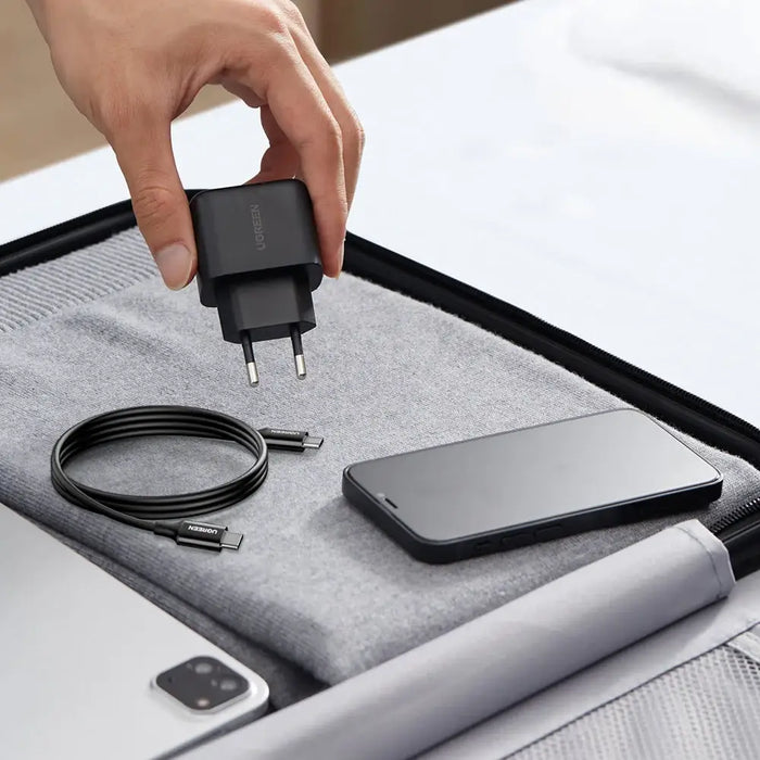 Ugreen USB Type C charger 25W Power Delivery + USB Type C cable 2m black (50581) - Cell phone USB charger<<<HurtelXML