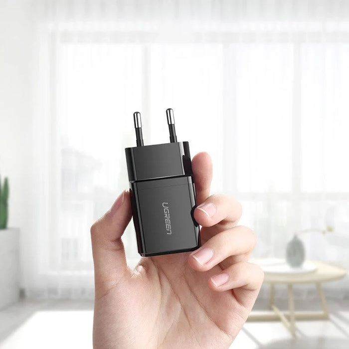 Ugreen USB wall charger 2.1A black (50459) - Cell phone USB charger<<<HurtelXML&&&USB зарядни и кабели<<<Електроника