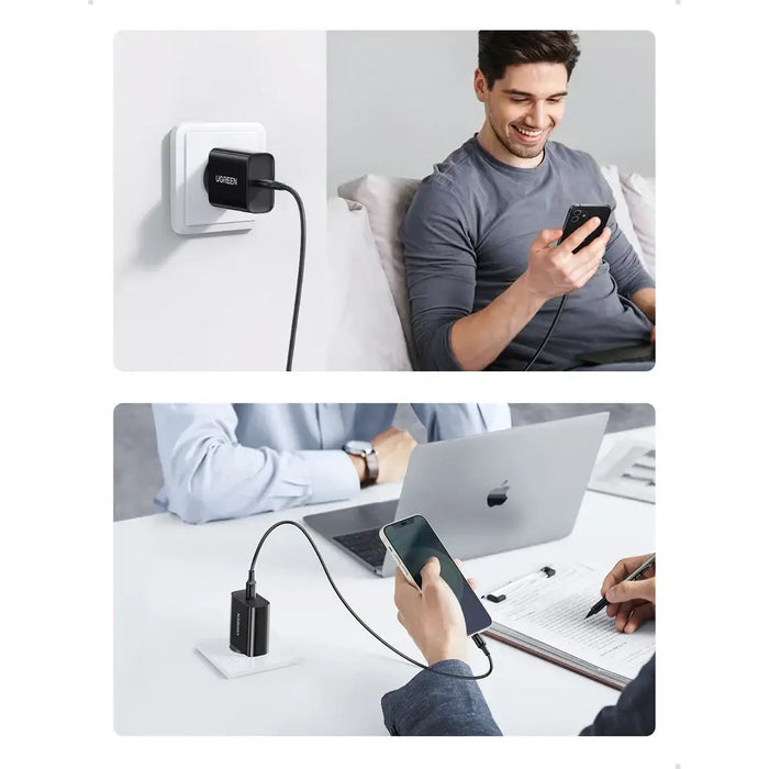 Ugreen USB wall charger Type C 20W Power Delivery black (10191) - Cell phone USB charger<<<HurtelXML