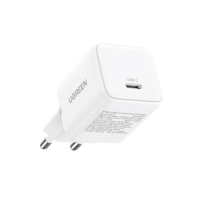Ugreen X512 20W GaN 1x USB-C Wall Charger - White - Cell phone USB charger<<<HurtelXML&&&Зарядни устройства<<<Аксесоари