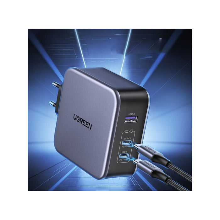 CHARGER 220V 2xUSB-C,1xUSB A,GaN,140W,NEXOD UGREEN