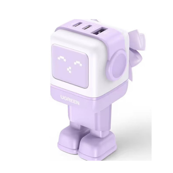 CD361 CHARGER 2xUSB-C,1xUSBA,65W,ROBOT,UGREEN - PURPLE