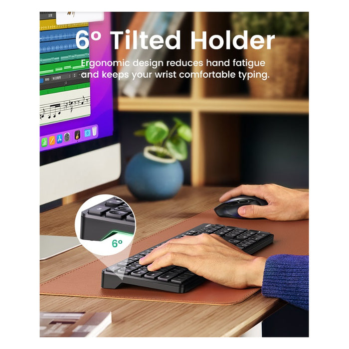 KEYBOARD WIRELESS BG, CHOCOLATE MEM KU004 UGREEN