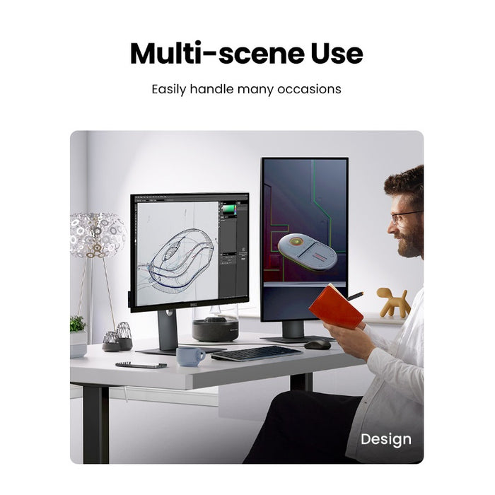 COMPUTER MOUSE WITH CABLE LENGTH 1.5m MU007 UGREEN - BLACK