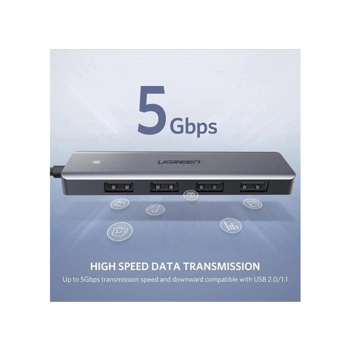 HUB 4xUSB3.0 A 1xUSB-C POWER SUPPLY CM219 UGREEN