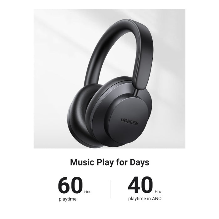 BLUETOOTH HEADPHONES HP106 Max3 ANC UGREEN - BLACK