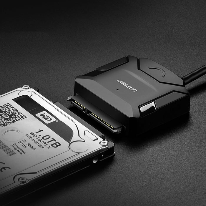 Ugreen 2.5'' / 3.5'' hard drive adapter cable (USB-A 3.0 - SATA) black (CR108)