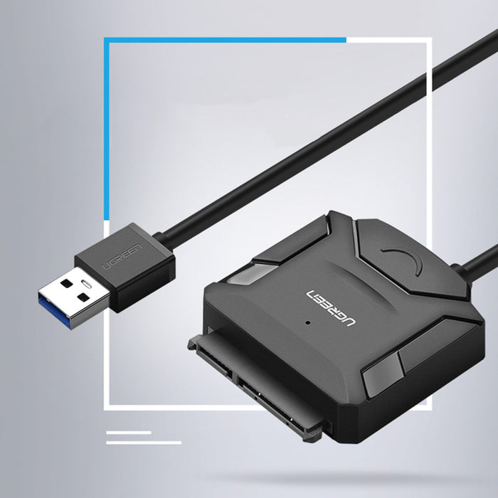Ugreen 2.5'' / 3.5'' hard drive adapter cable (USB-A 3.0 - SATA) black (CR108)
