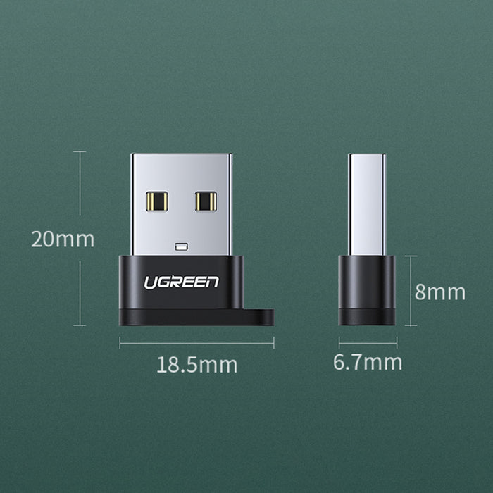 Ugreen US280 50568 USB-C 3.1 (female) / USB-A 2.0 (male) adapter - black